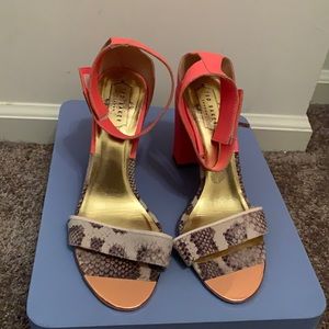 Ted Baker ankle strap heeled platforms